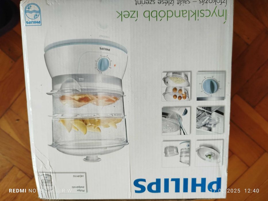 Parowar Philips HD9110 gotowanie na parze.