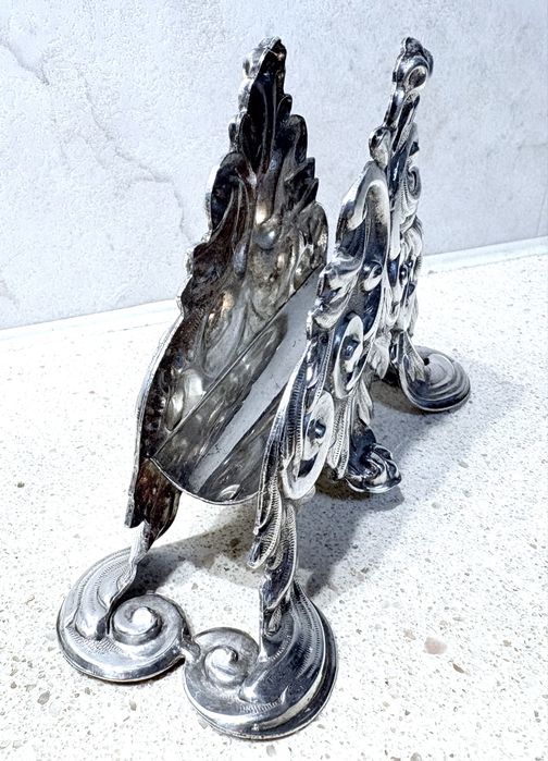 Lindissimo suporte para guardanapos estilo Arte Nova c. banho em prata