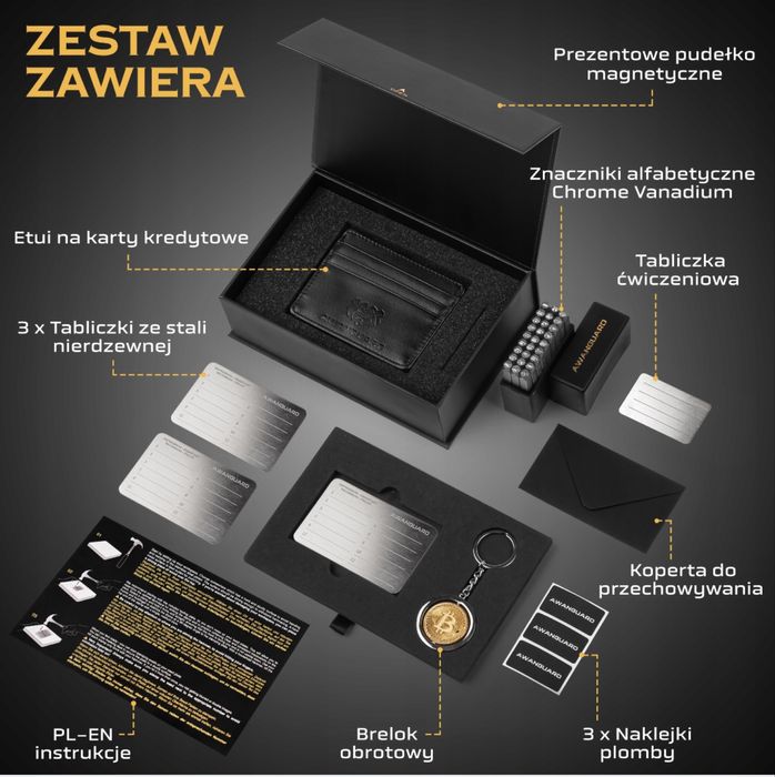 AWANGUARD Ultimate - Portfel Kryptowalut, Stalowy Nośnik Danych SEED