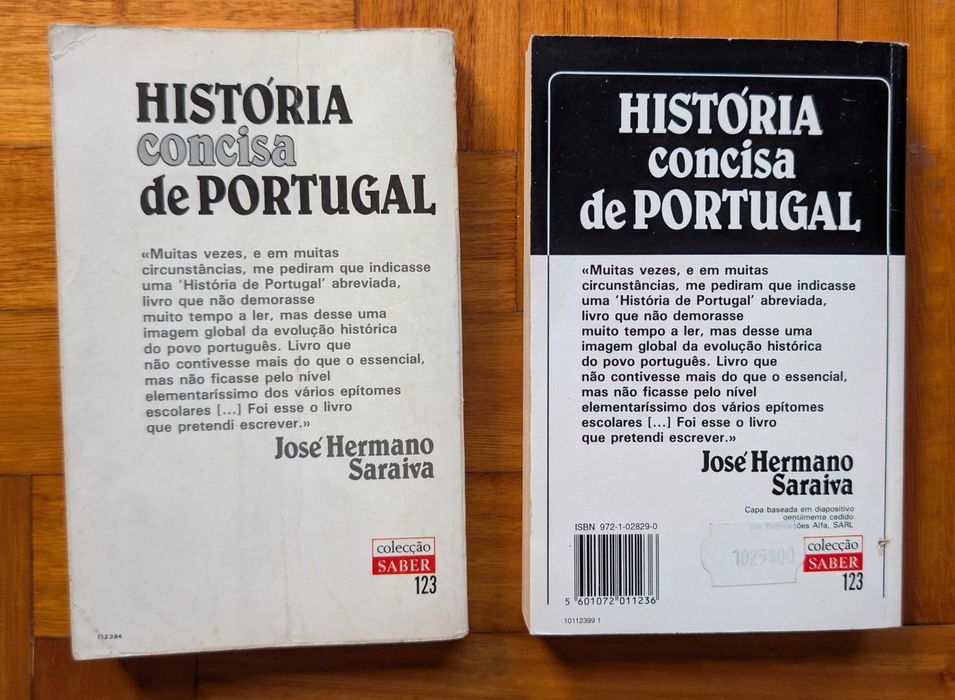 Livros "História Concisa de Portugal" - J. Hermano Saraiva (2 Edições)