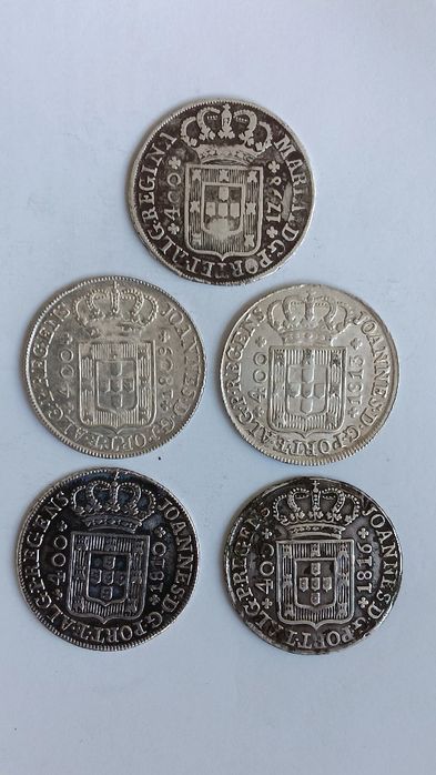 Moedas de cruzado novo, prata 916,6.cada moeda tem 1 valor.