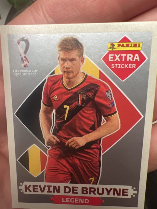 Kevin De Bruyne Prata Extra Sticker 2022 Legend