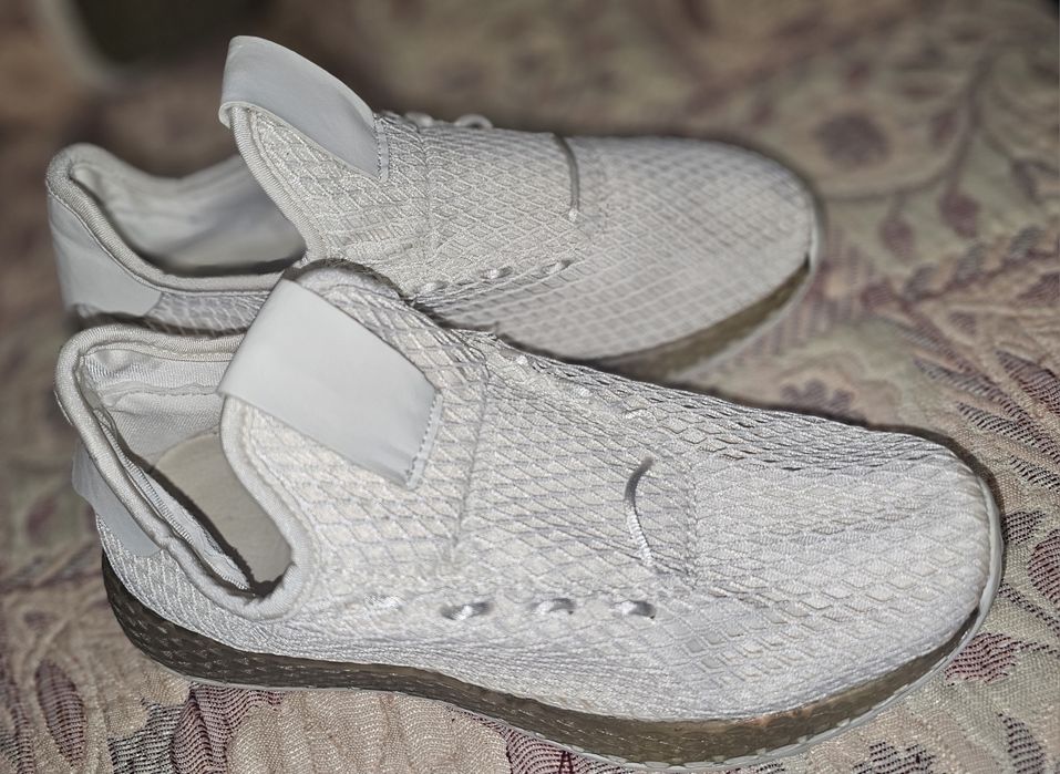 Мокасины белые сетка