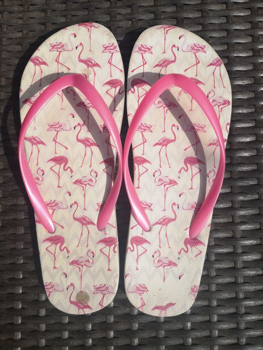 Klapki Japonki w różowe flamingi 38 /39