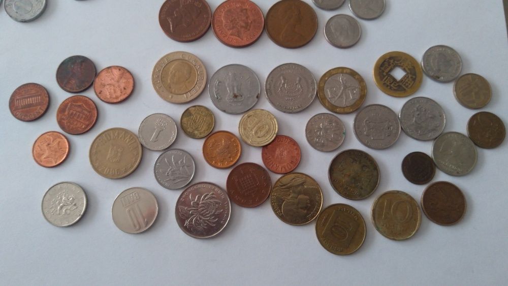 mix monet i byłe DDR, RFN, ZSRR, banknoty PRL, cccp