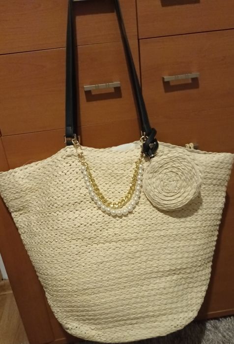 Torba, torebka,  koszyk pleciony Boho