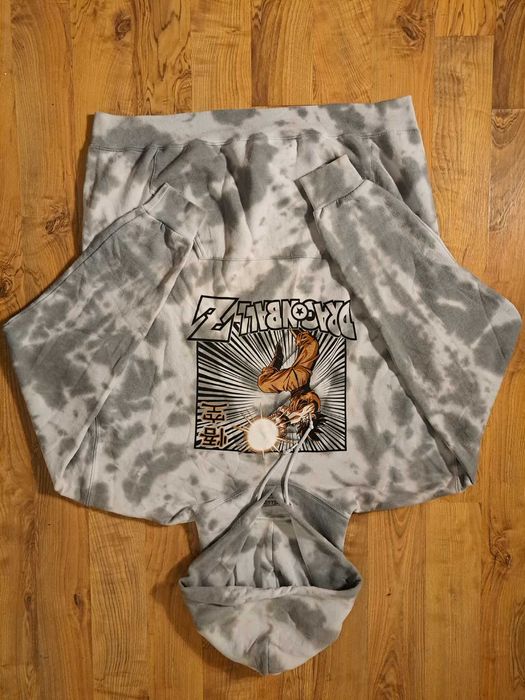 Bluza z kapturem Dragon Ball Z XL tie dye szara anime Goku unisex