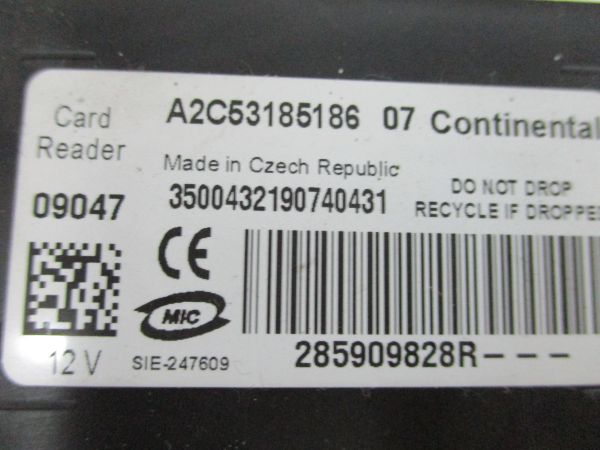 Leitor de chave de ignição RENAULT Megane III (BZ0_)