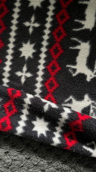 H&M cieple polarowe spodnie z motywem świątecznym S 36 / warm pants