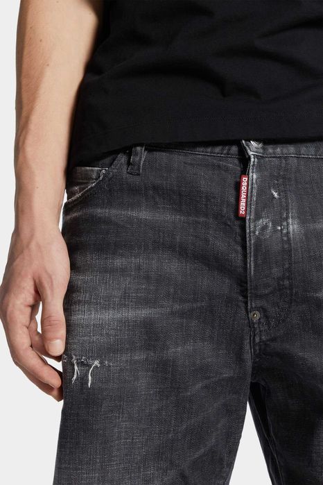 DSQUARED2 jeansowe szorty MARINE SHORT spodenki NERO