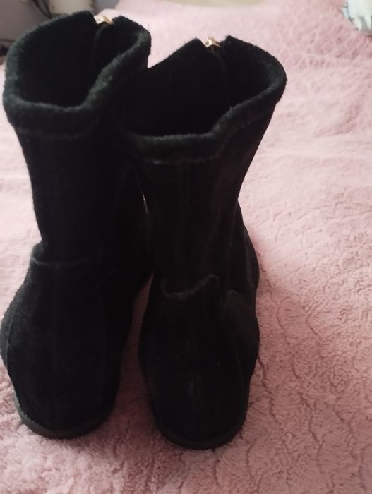 Buty Botki czarne zamsz 41