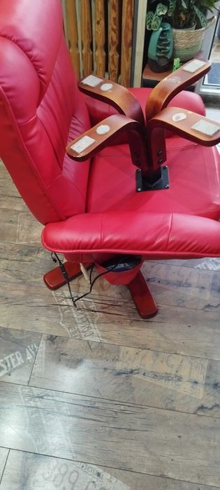 FOTEL Relaksacyjny skora chyba sztuczna