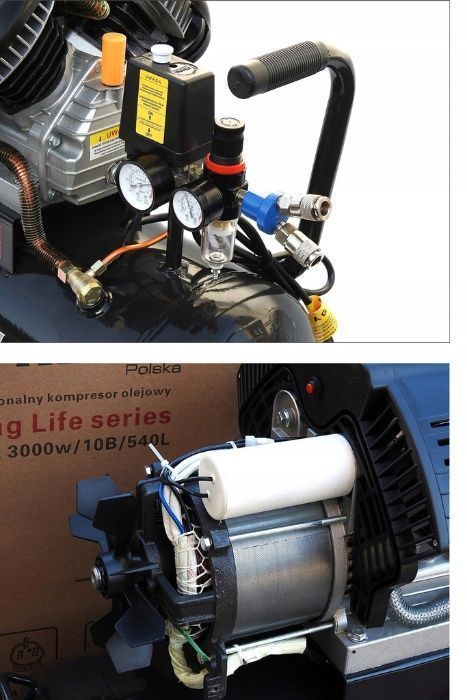 Компрессор KowaL : 3.2 кВт - 50 л. 2-поршневой масляний компресор