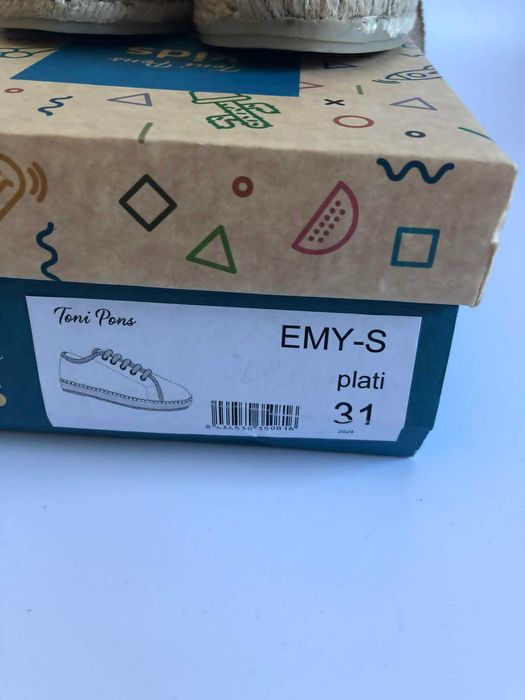 Espadryle Toni Pons Emy-S Brokatowe złote platynowe Rozmiar 31 dziecięce