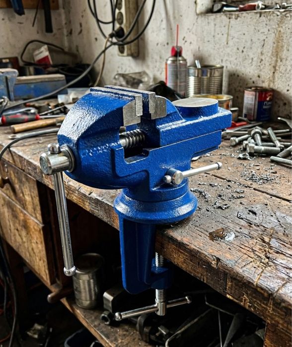 Imadło obrotowe żeliwne z kowadłem imadło ślusarskie obrotowe 360