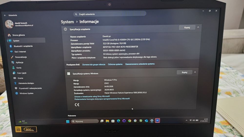 Laptop Acer Nitro 5 Rtx 2060