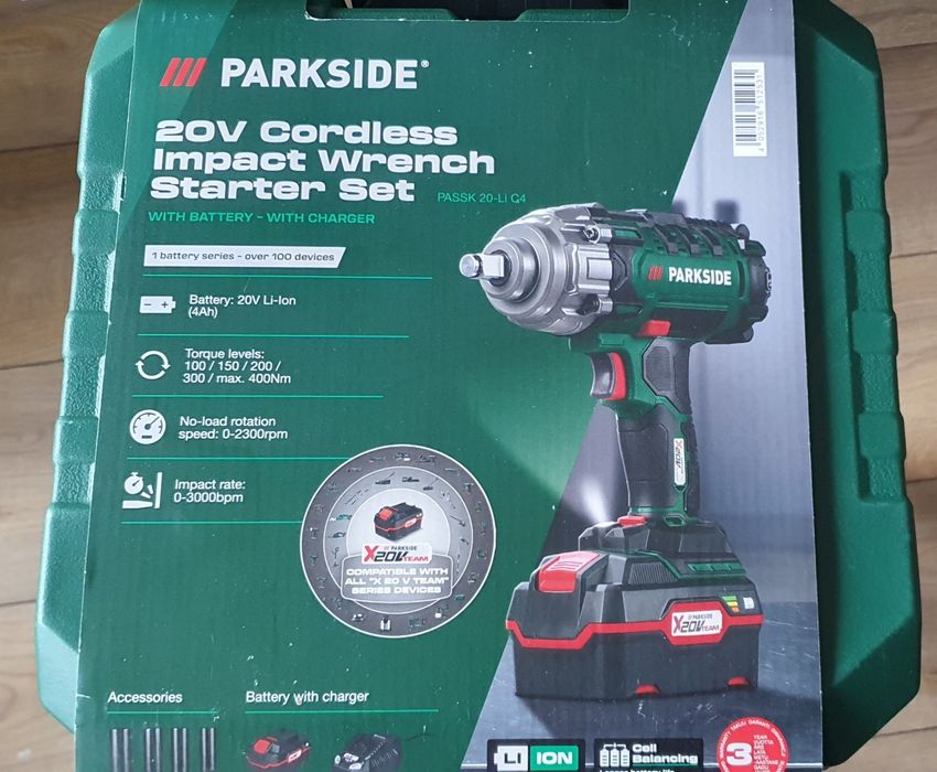 Nowy klucz udarowy Parkside PASSK 20-Li C4