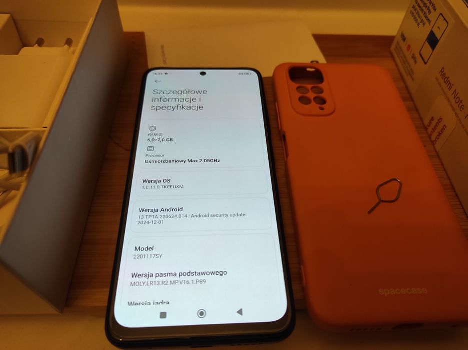 Prawie jak nowy Xiaomi Redmi Note 11S 8GB RAM, 128GB ROM, szkło, case