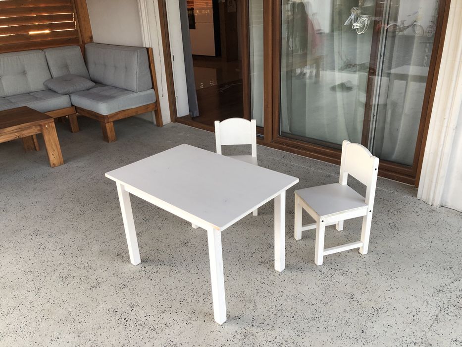 Stolik Sundvik + 2 krzesełka Sundvik biały Ikea