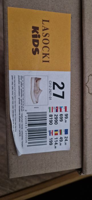 Półbuty Lasocki  beżowo złote