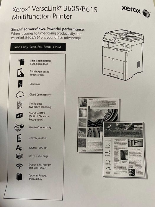 Xerox VersaLink B605/B615 como nova