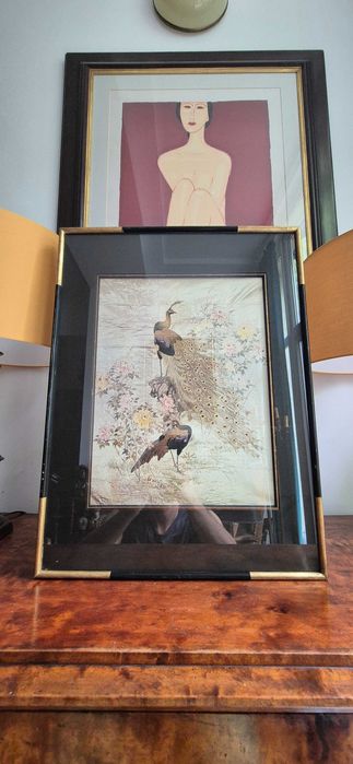 Litografia Franklin Picture Company Soicher-Marin „Pawie i piwonie”