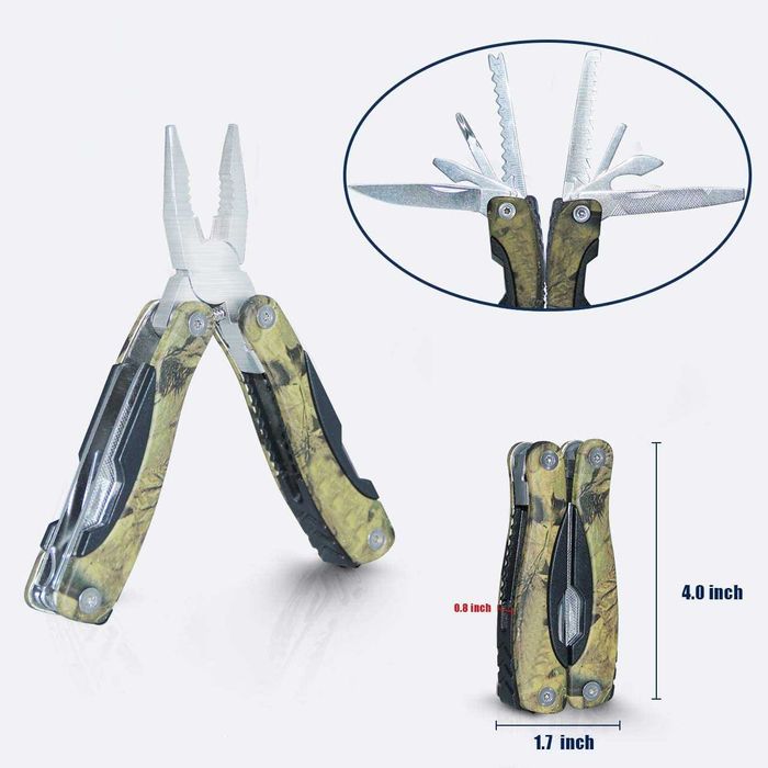 Multitool kombinerki SURVIVAL Camo LIŚĆ 12 in1 MUL5