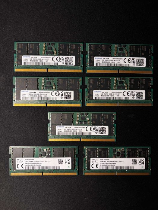 7x16 GB DDR5 4800 MHz SO-DIMM RAM do laptopa