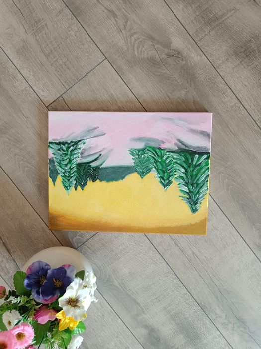 Obraz na płótnie choinki drzewa