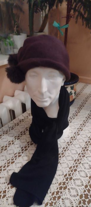 шапка женская италия( ангора  шерсть 40%)-лот