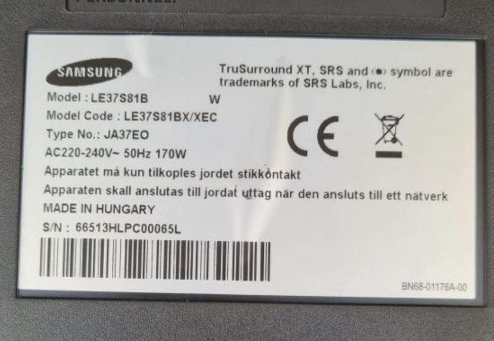 Suporte LCD Samsung 37"