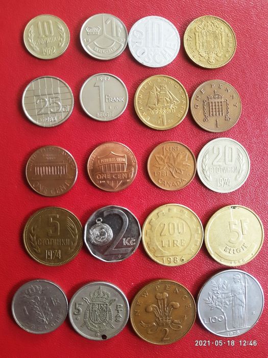 монеты мира 20 шт.