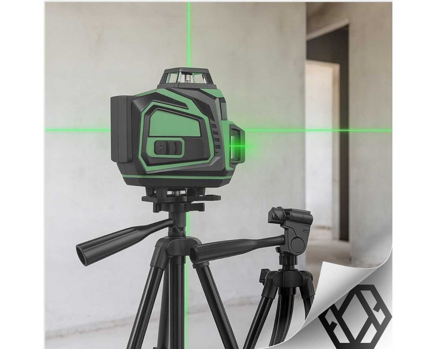 Poziomica Laserowa 4D Płaszczyznowa 360 Laser Krzyżowy + Statyw