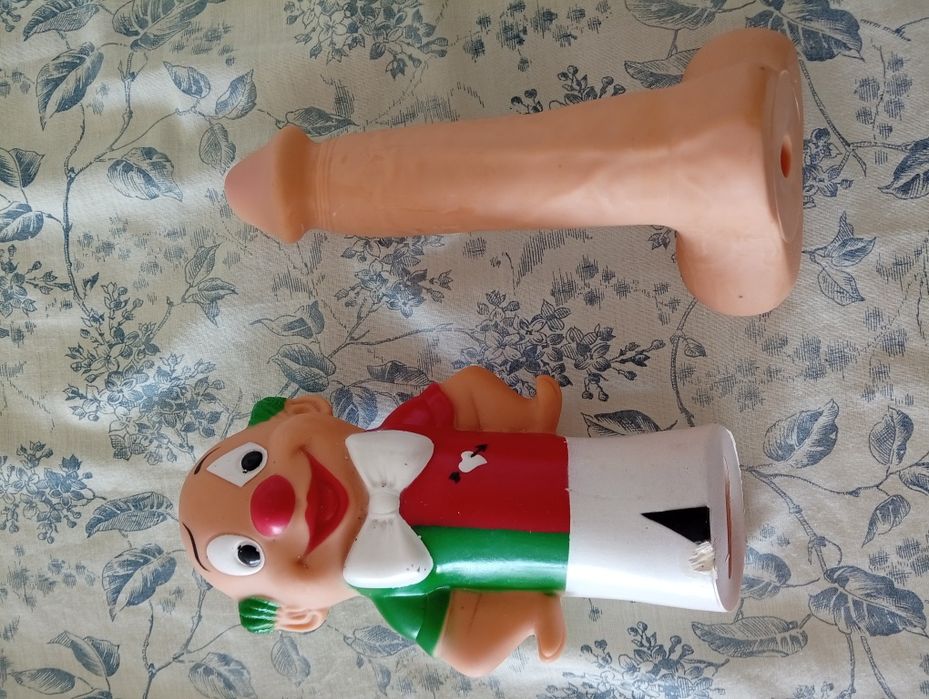 Palhaço  de plástico anos 80