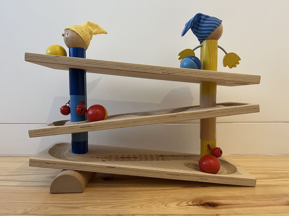 Haba Tabogan Pista de Bolas Deslizantes Brinquedo de Madeira 18M+