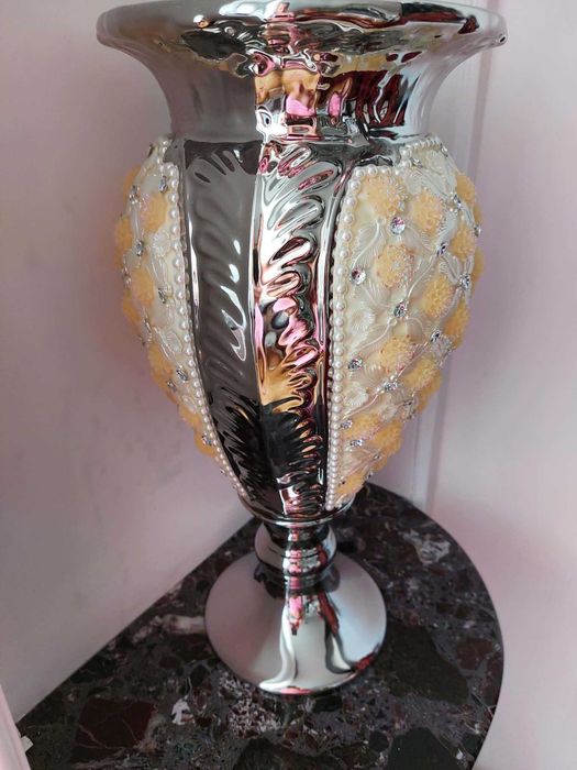 Wazon glamour srebrny