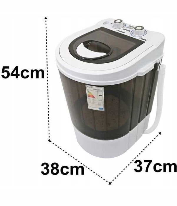 Mini Pralka Wirówka  4kg + 1,5kg Przenośna Działkę Lekka