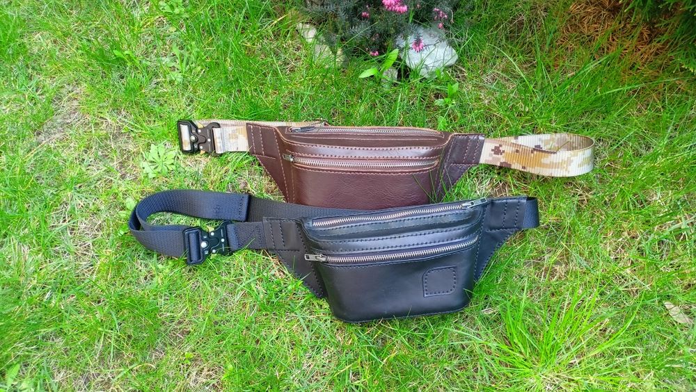 Torebka skórzana, ręcznie robiona.