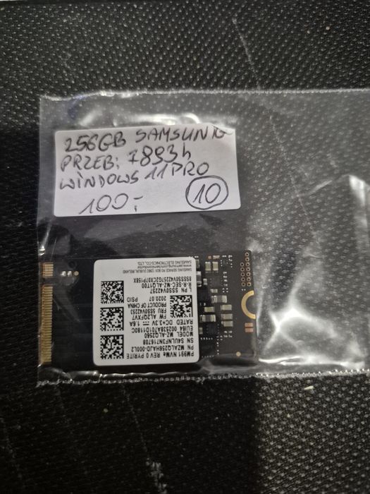 Dysk SSD M2 Nvme 256GB Samsung win.11Pro (10)