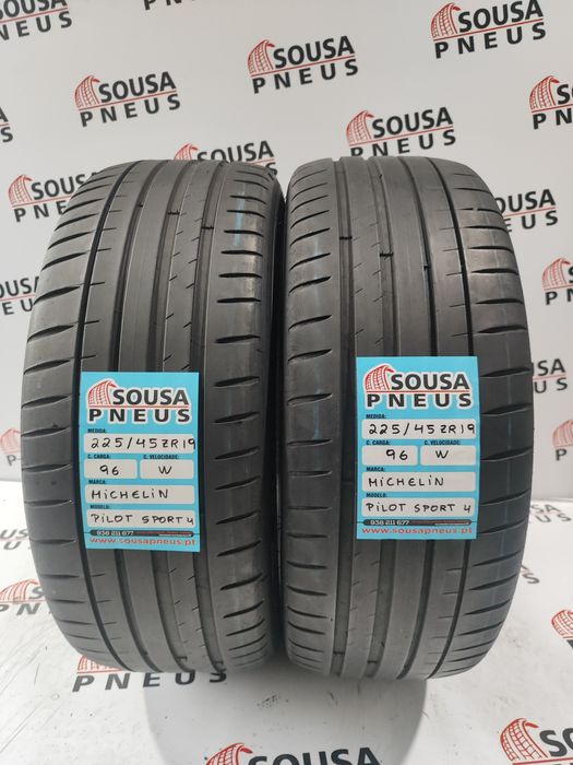 2 pneus semi novos 225-45R19 Michelin - Oferta da entrega
