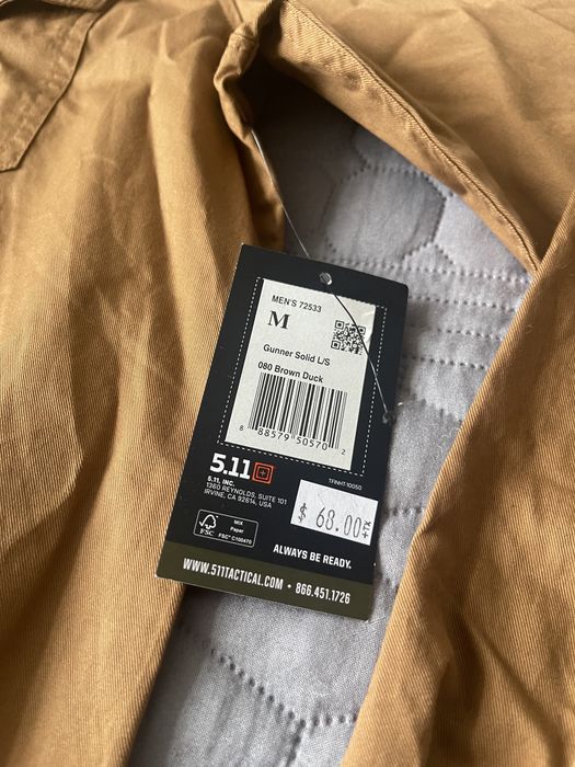Сорочка 5.11 tactical GUNNER SOLID LONG SLEEVE SHIRT розмір S