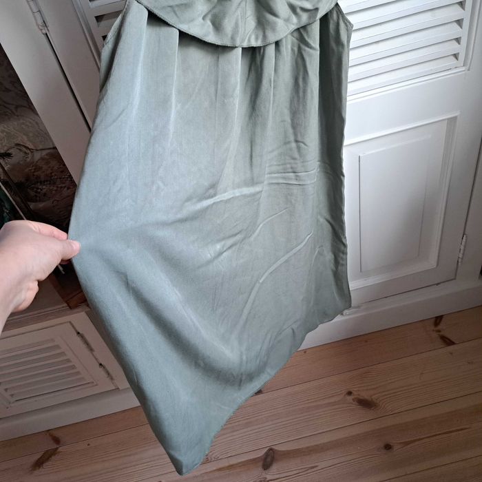 S M małe L piękna sukienka boho etno khaki luźna