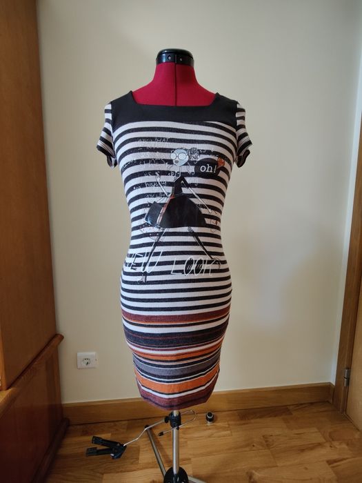 Vestido Malha às Riscas