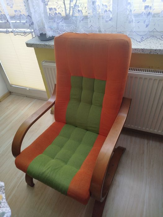 Fotel kolorowy  bujany