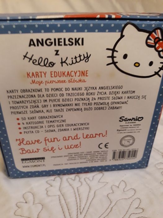 Angielski z "Hello Kitty" karty edukacyjne