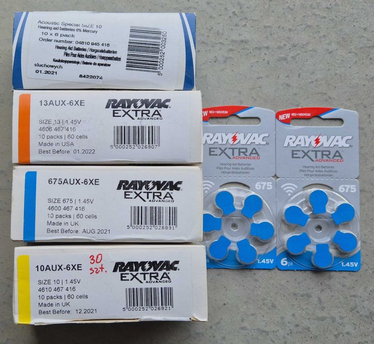 Zestaw baterie słuchowe bateria słuchowa baterie do aparatów