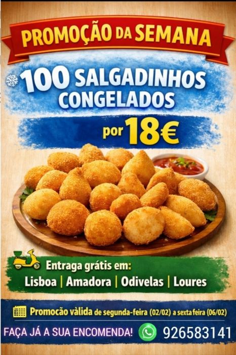 Salgadinhos Fritos e Congelados – Entrega em Lisboa e arredores