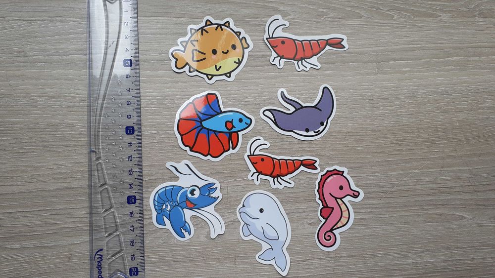 Stickers animais fofos criança