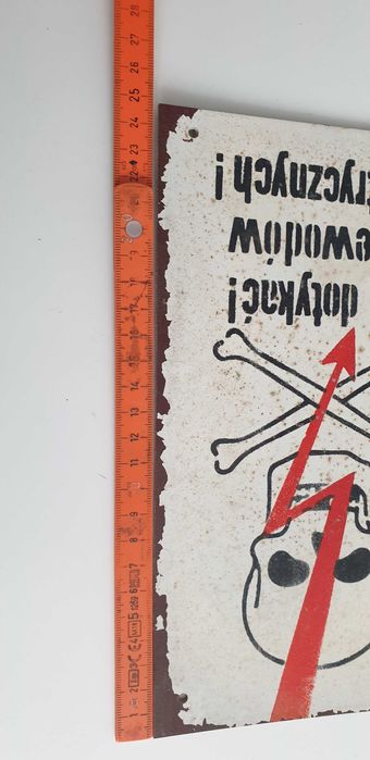 Starocie z Gdyni - Tabliczka ostrzegawcza z PCV