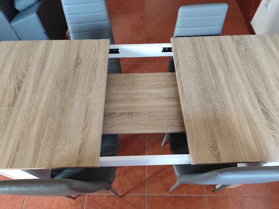 Conjunto mesa extensíve l+ 4cadeiras